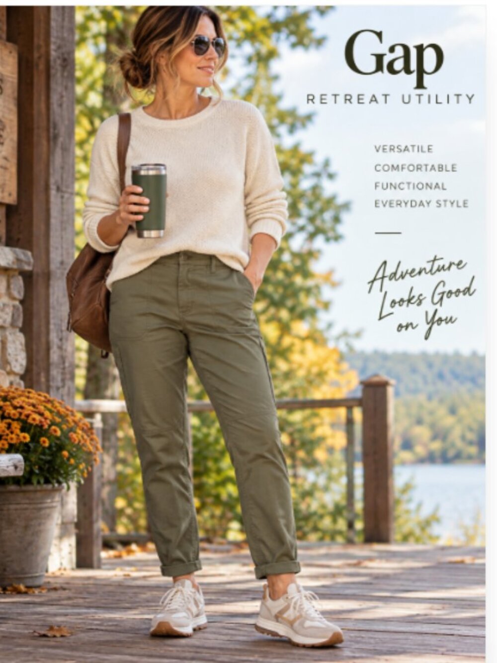 Gap Retreat Utility Pants 16 Oil Green Lyocell